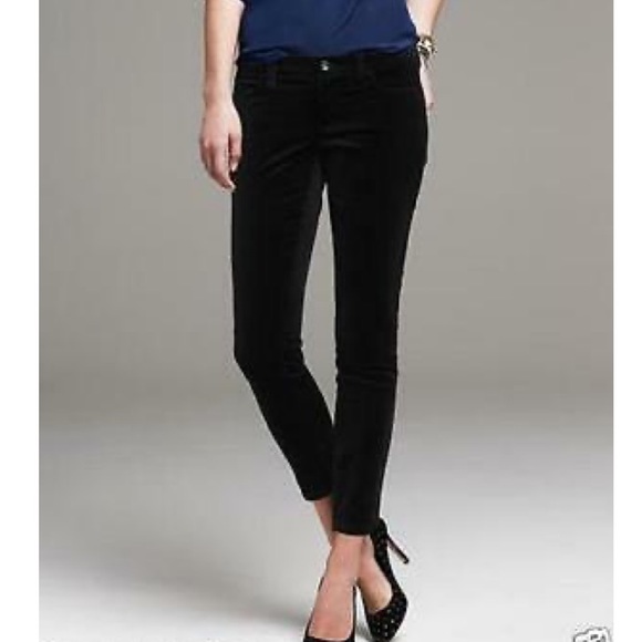 Banana Republic Black Velvet Skinny 
